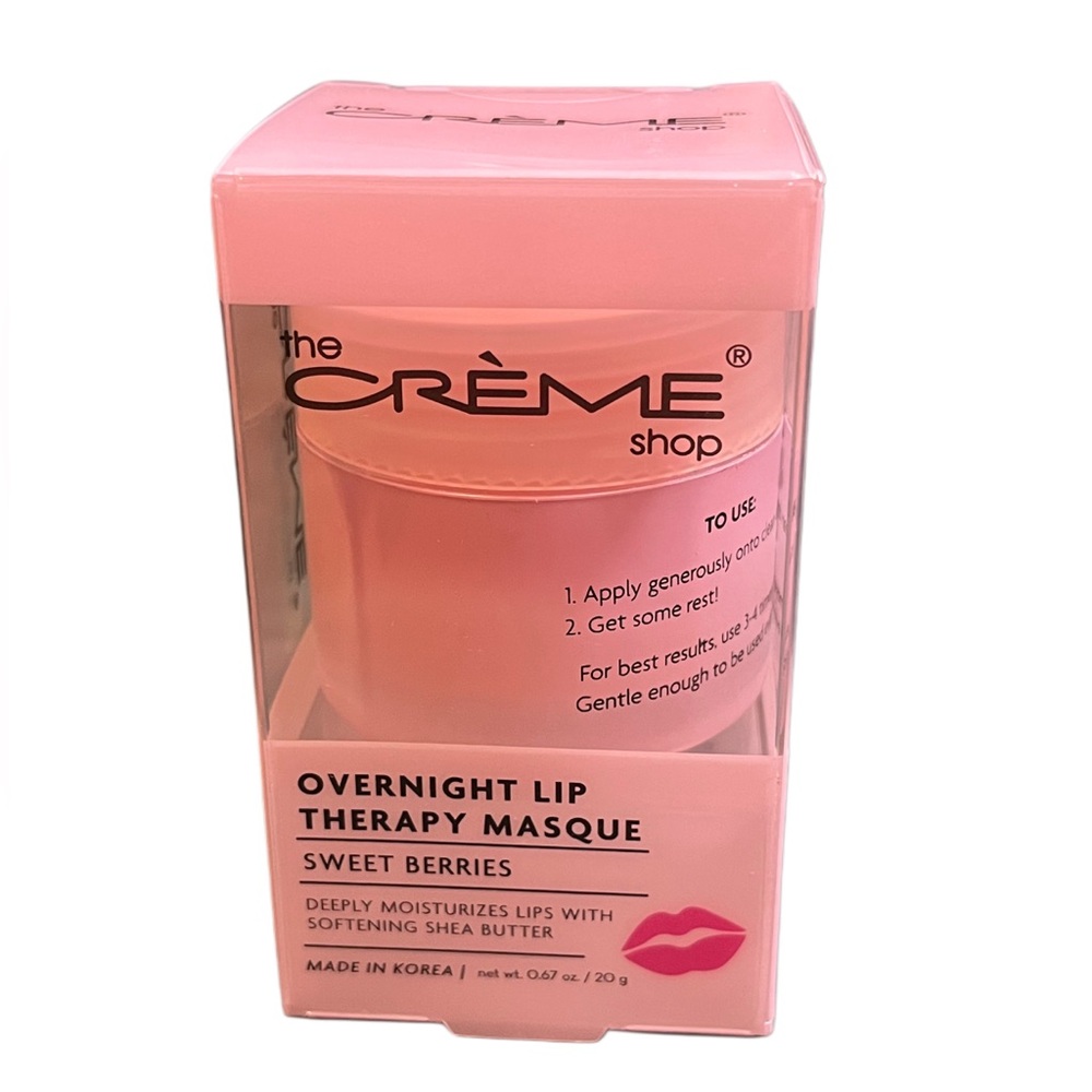 The Crème Shop Sweet Berries Lip Therapy Masque - Pink